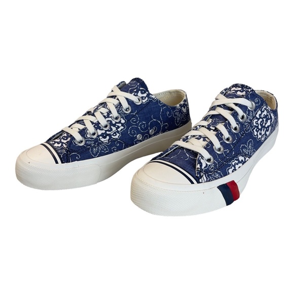 Pro Keds Blue Floral Canvas Sneaker Mens 5M 6M | Womens 7M 8M - Picture 15 of 16